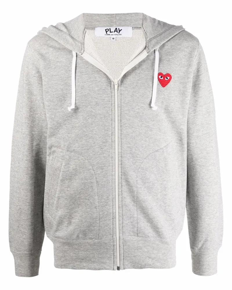 Comme des Garçons Kapuzenjacke mit Herz-Logo - Grau Grau
