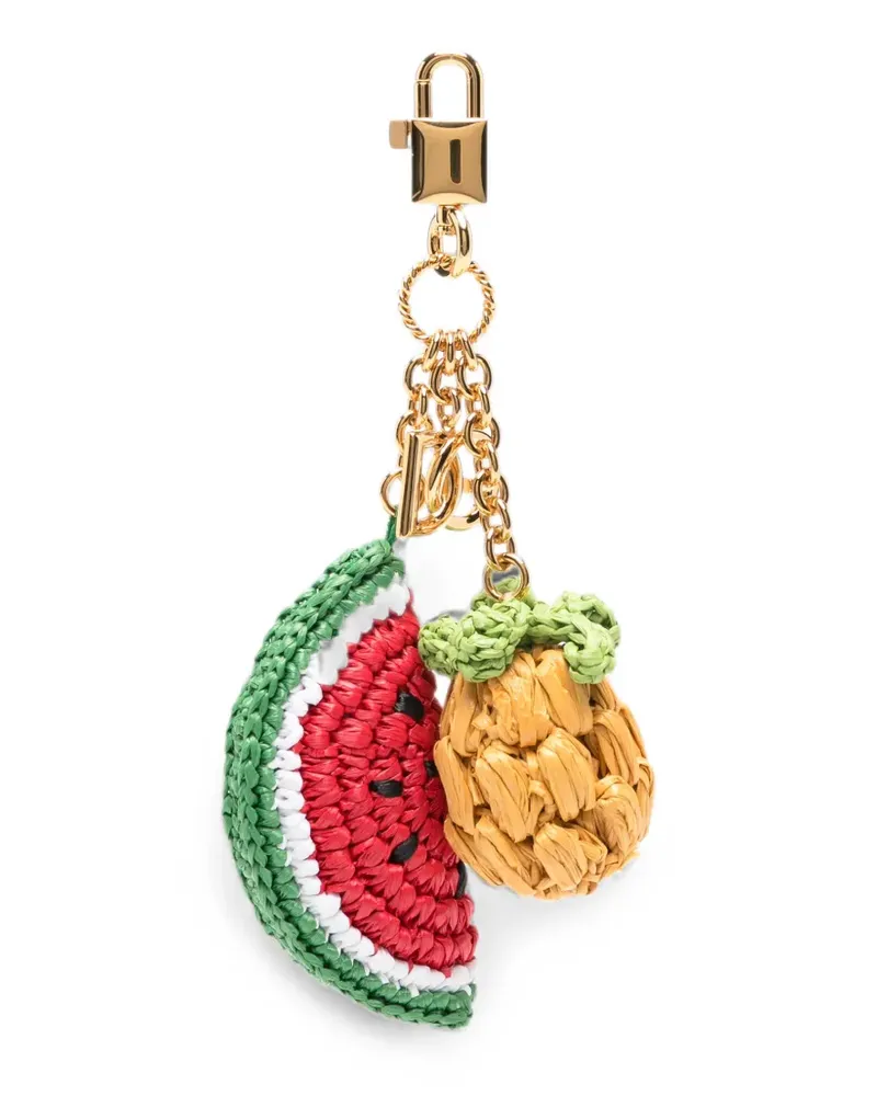 Dolce & Gabbana logo-plaque keychain - Rot Rot