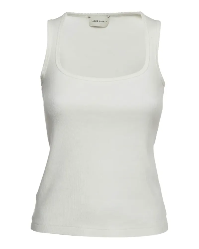 Magda Butrym 2023 Tanktop aus Rippstrick - Weiß Weiß