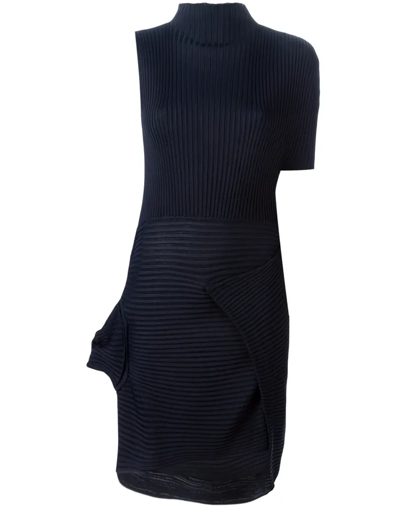 J.W.Anderson Geripptes Kleid mit asymmetrischem Schnitt - Blau Blau