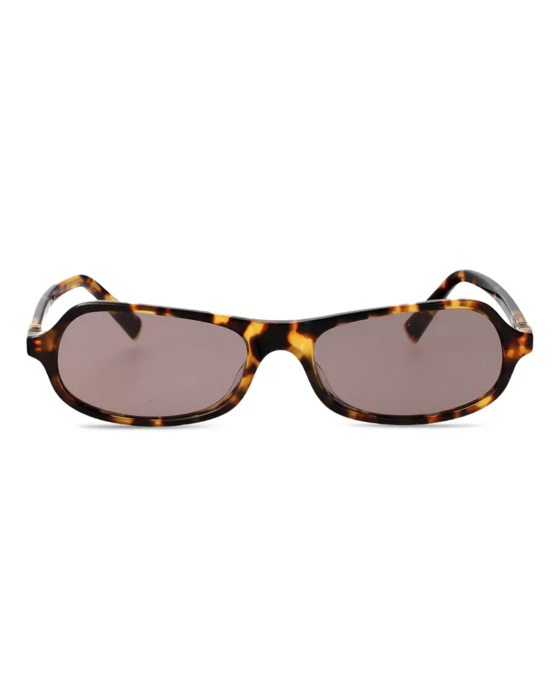 Miu Miu Geometrische Sonnenbrille in Schildpattoptik - Braun Braun