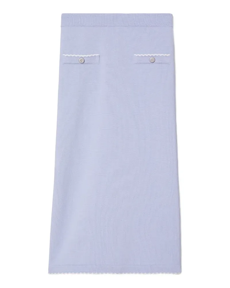 Tory Burch Rock mit Wellensaum - Blau Blau