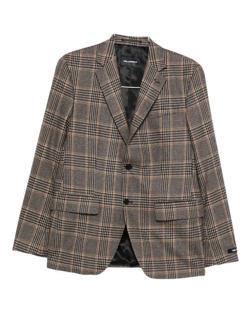 Karl Lagerfeld checked wool jacket - Braun Braun