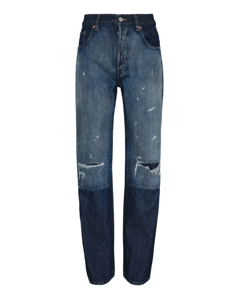 Maison Margiela distressed panelled jeans - Blau Blau