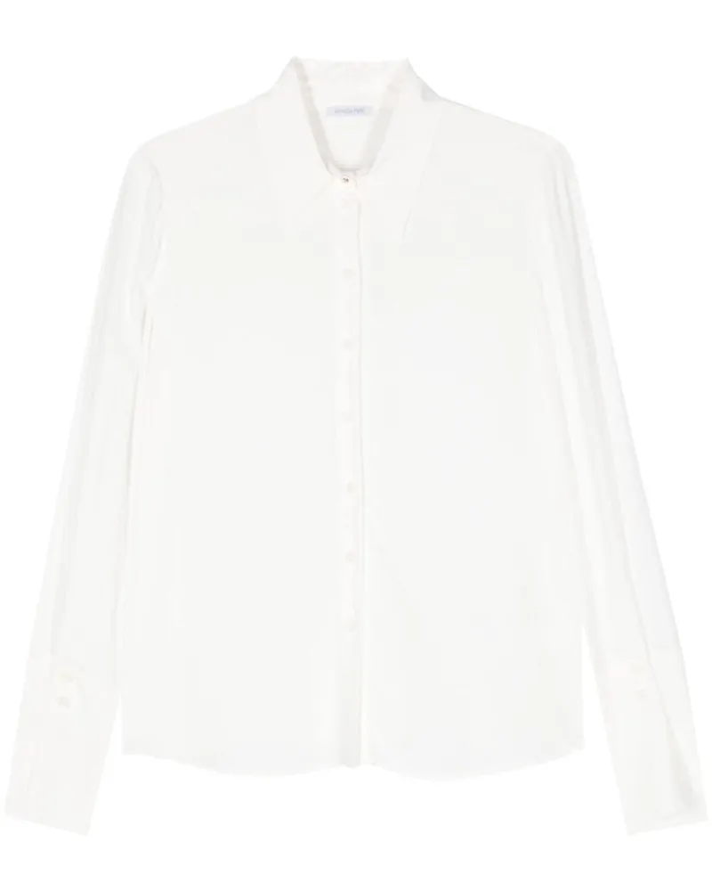 Patrizia Pepe Krepphemd mit Falten - Weiß Weiß