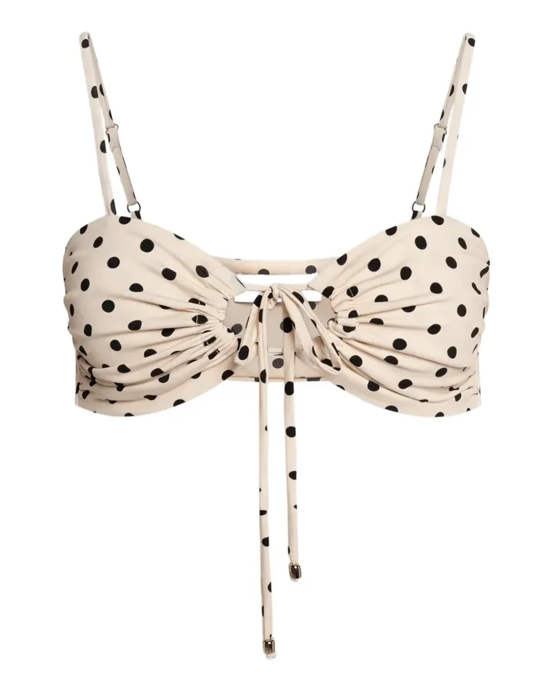 Weili Zheng polka-dot bikini - Nude Nude