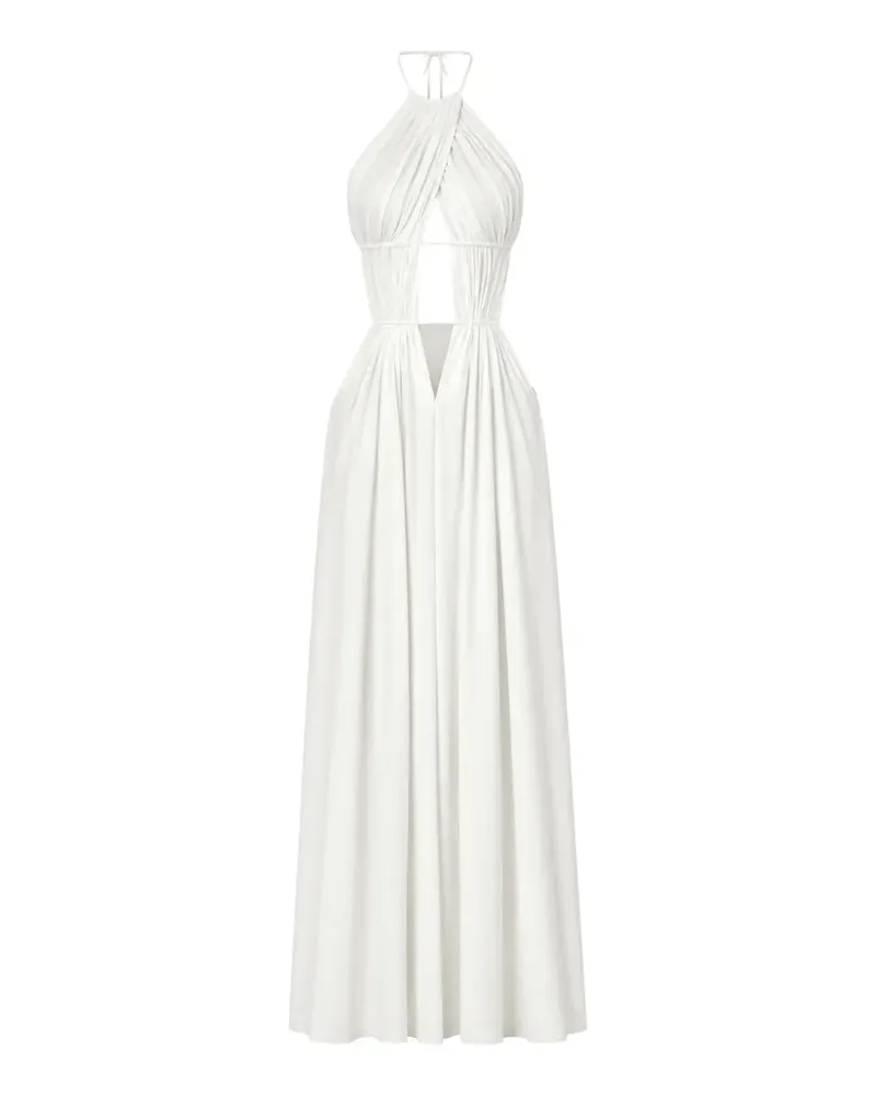 Amazuìn Amelia Neckholder-Maxikleid mit Cut-Out - Weiß Weiß