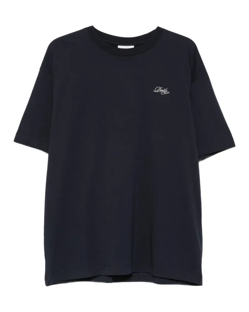 Drôle de Monsieur T-Shirt mit Logo-Stickerei - Blau Blau