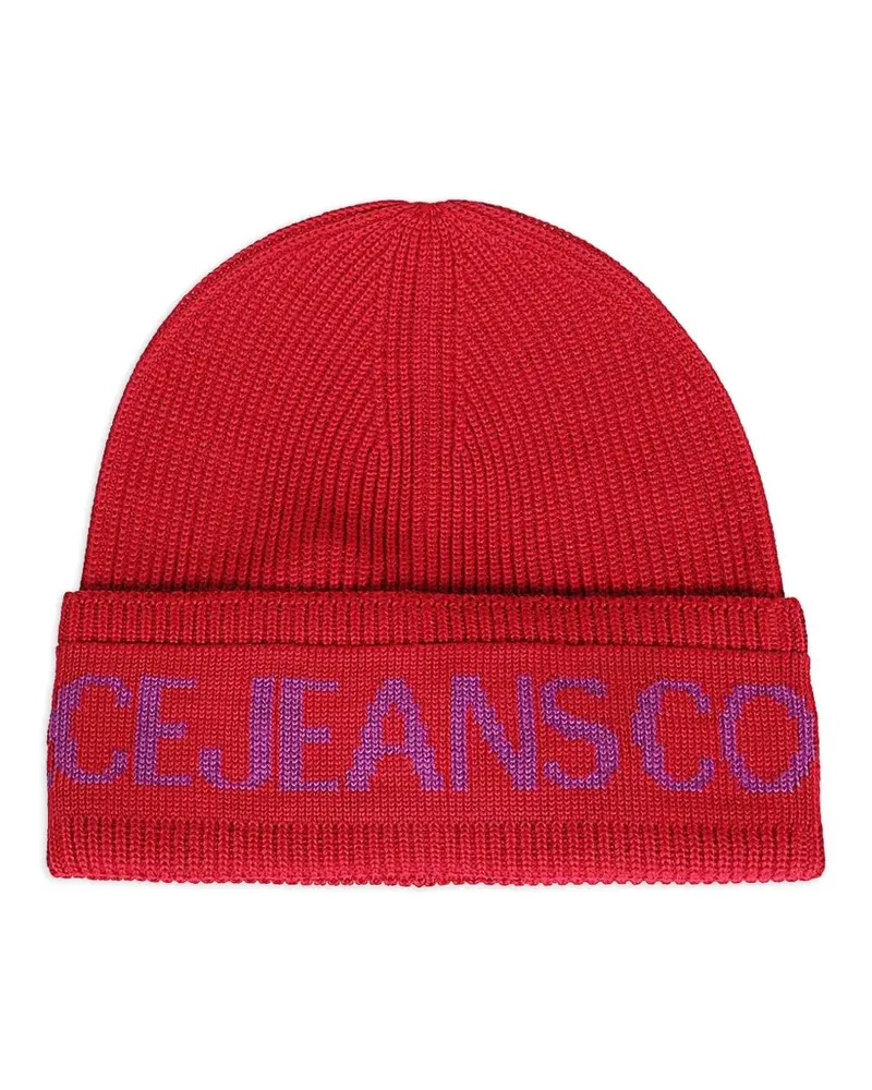 Versace Jeans Beanie mit Logo-Detail - Rot Rot