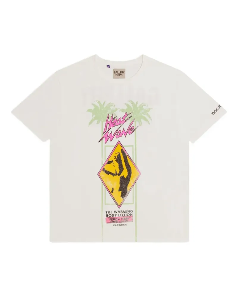 GALLERY DEPT. x Doc Johnson Heat Wave T-Shirt im Glitter-Look - Weiß Weiß