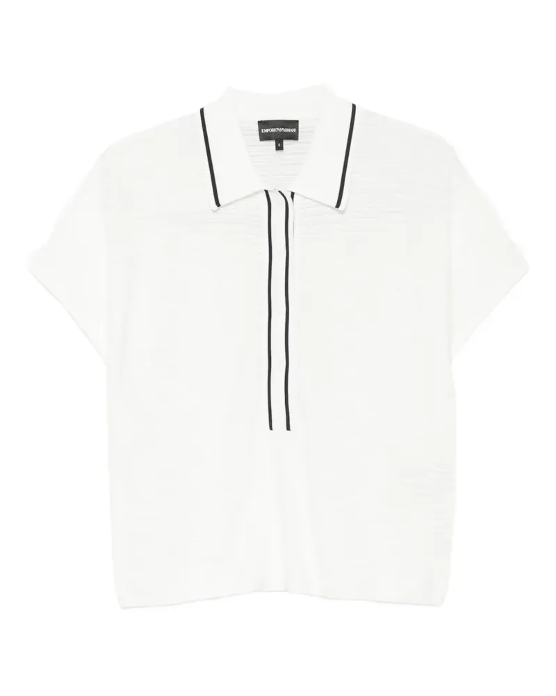 Emporio Armani Poloshirt mit Kontrastdetails - Weiß Weiß