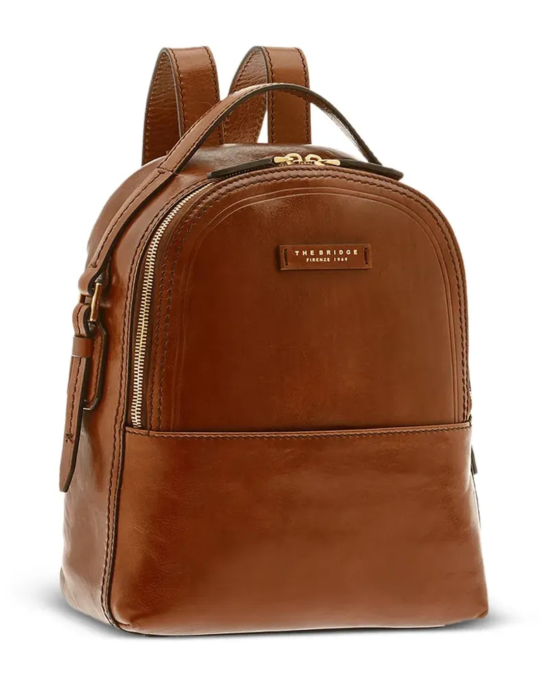 The Bridge Rucksack aus gekörntem Leder - Braun Braun