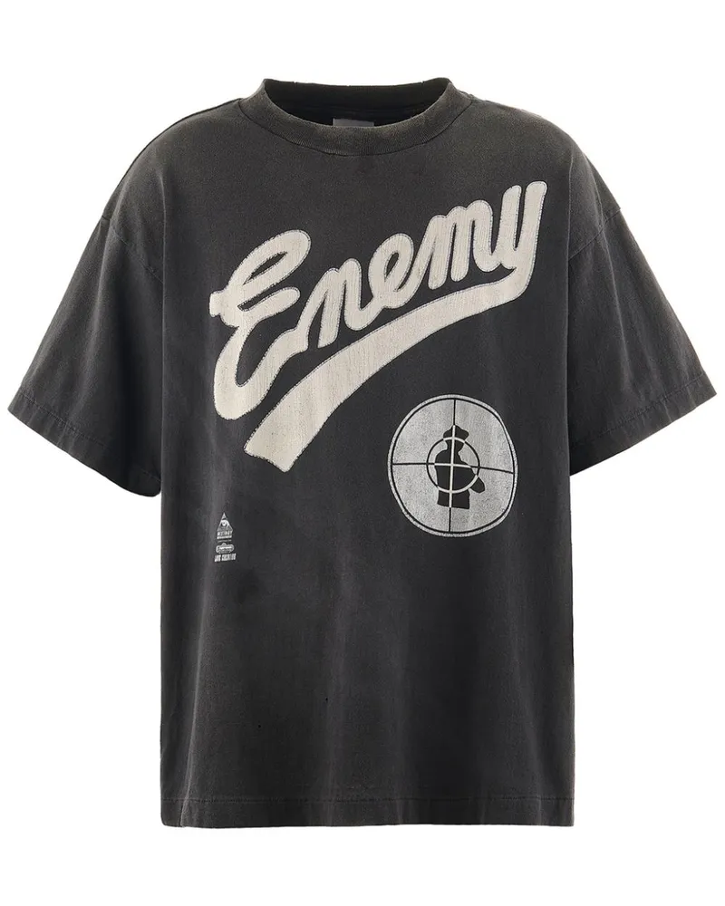 SAINT MXXXXXX Public Enemy T-Shirt - Schwarz Schwarz