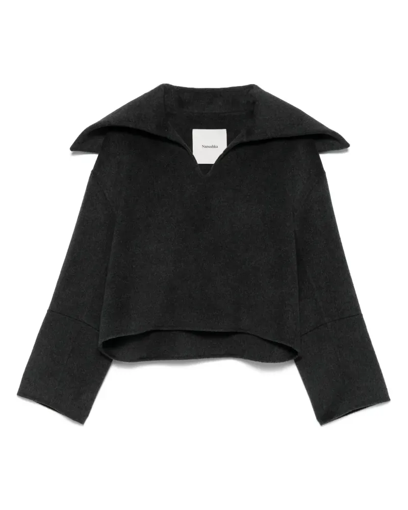 Nanushka Pullover mit Oversized-Kragen - Grau Grau