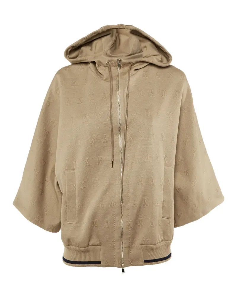 Max Mara monogram cotton hoodie - Nude Nude