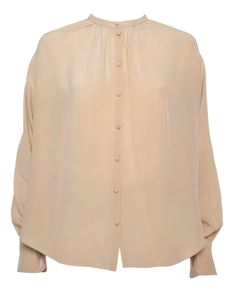 Joseph Pre-owned Seidenbluse mit Perlenknöpfen - Nude Nude