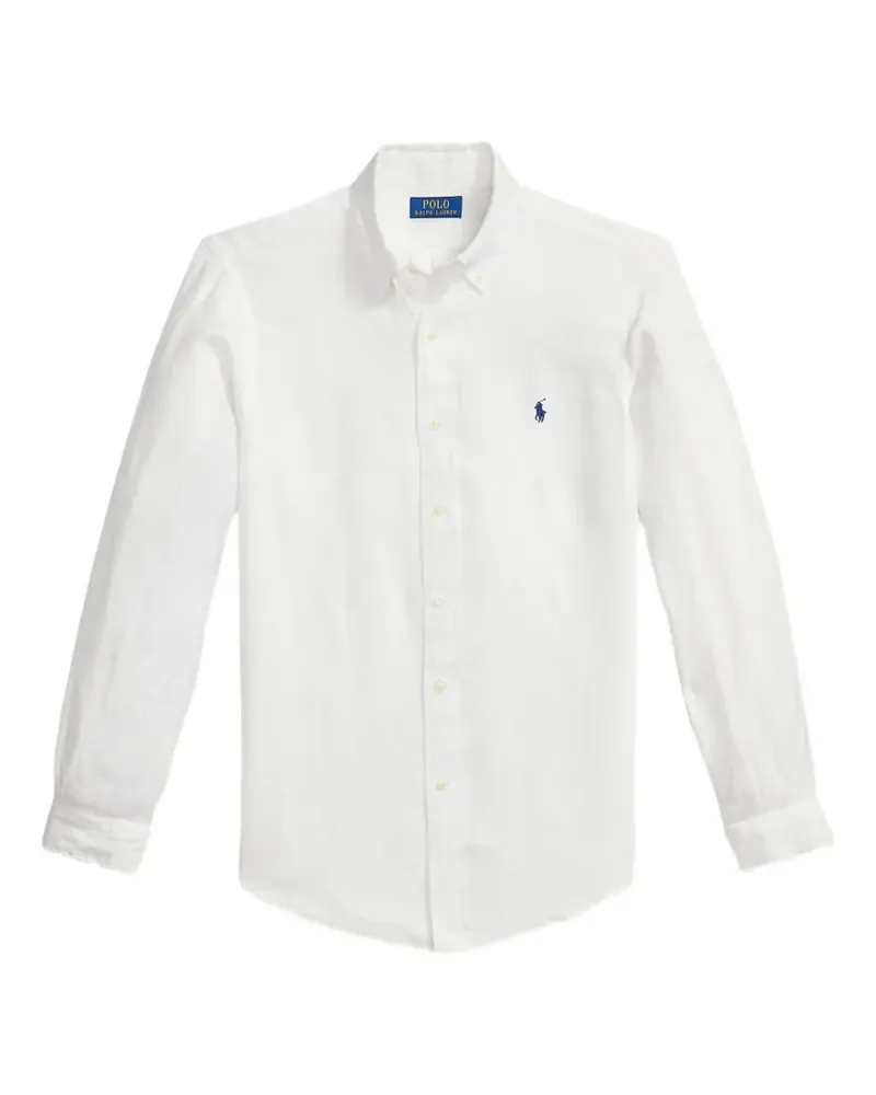 Ralph Lauren logo-embroidered button-down shirt - Weiß Weiß