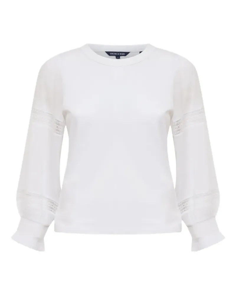 Veronica Beard Bellamie lace-trim top - Weiß Weiß