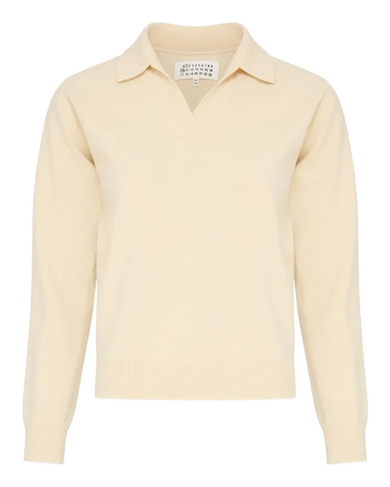Maison Margiela Poloshirt aus Schurwolle - Nude Nude