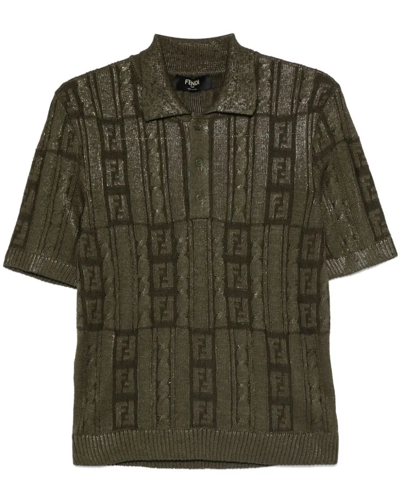 Fendi FF Sparkle Poloshirt - Grün Grün