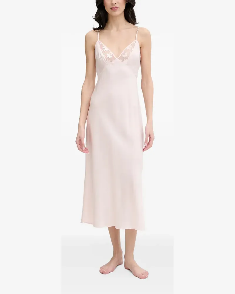 Chantelle Idyll embroidered lace-trim nightdress - Rosa Rosa