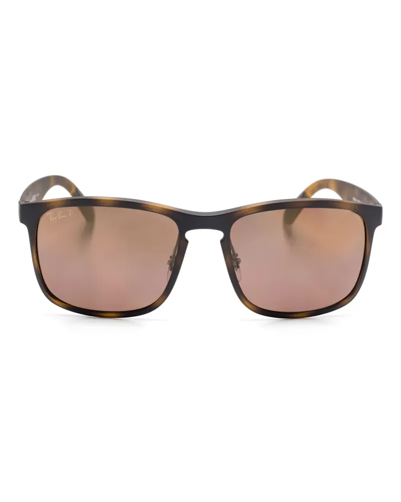 Ray Ban Sonnenbrille mit eckigem Gestell - Braun Braun