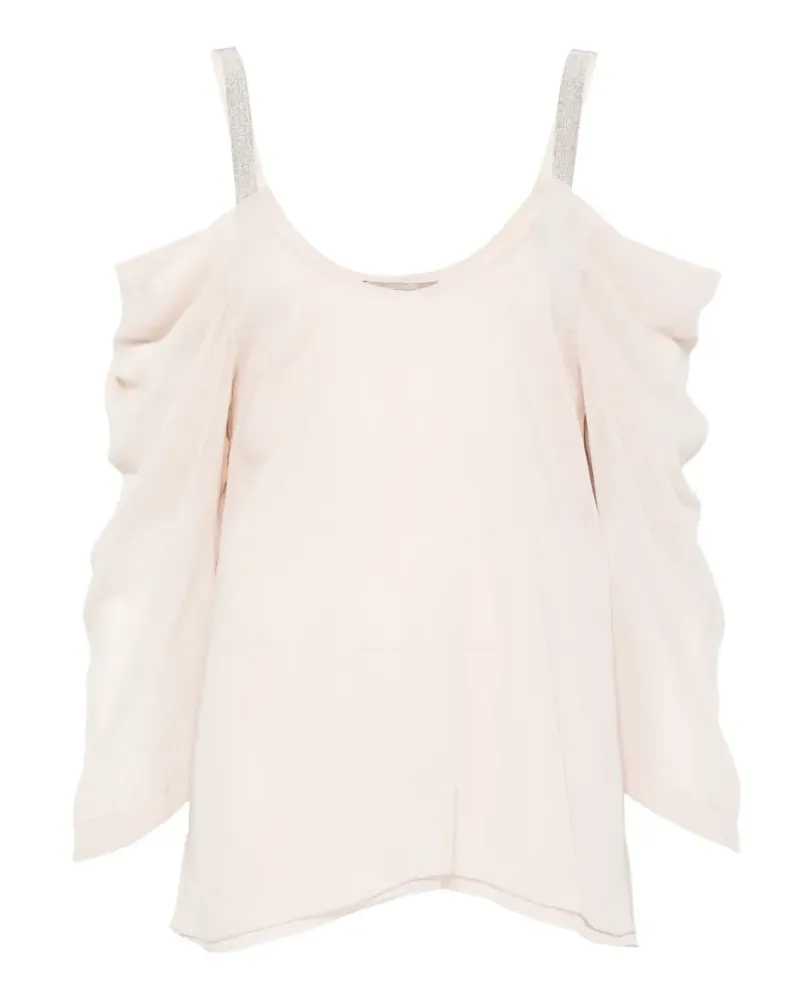D.EXTERIOR cold-shoulder blouse - Nude Nude