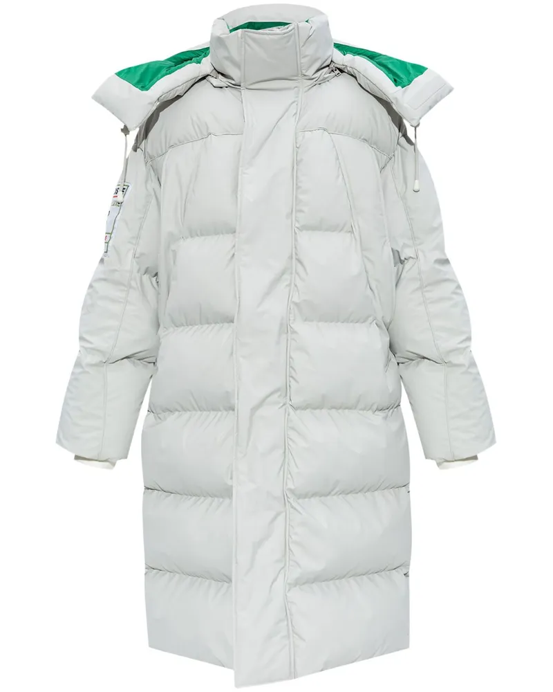 Lacoste Gefütterter Kapuzenmantel - Weiß Weiß