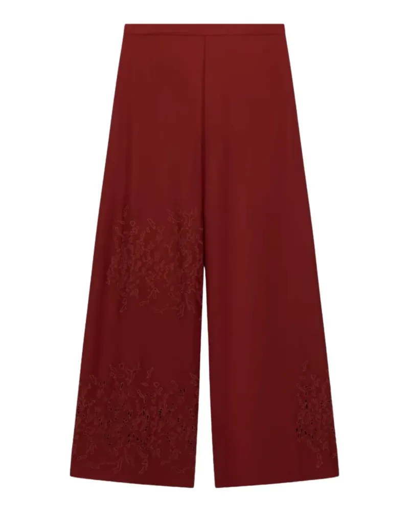 Liviana Conti embroidered cut-out palazzo pants - Rot Rot