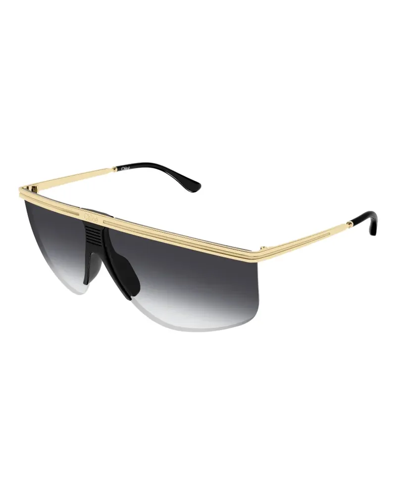 Chloé Sonnenbrille mit geometrischem Gestell - Gold Gold