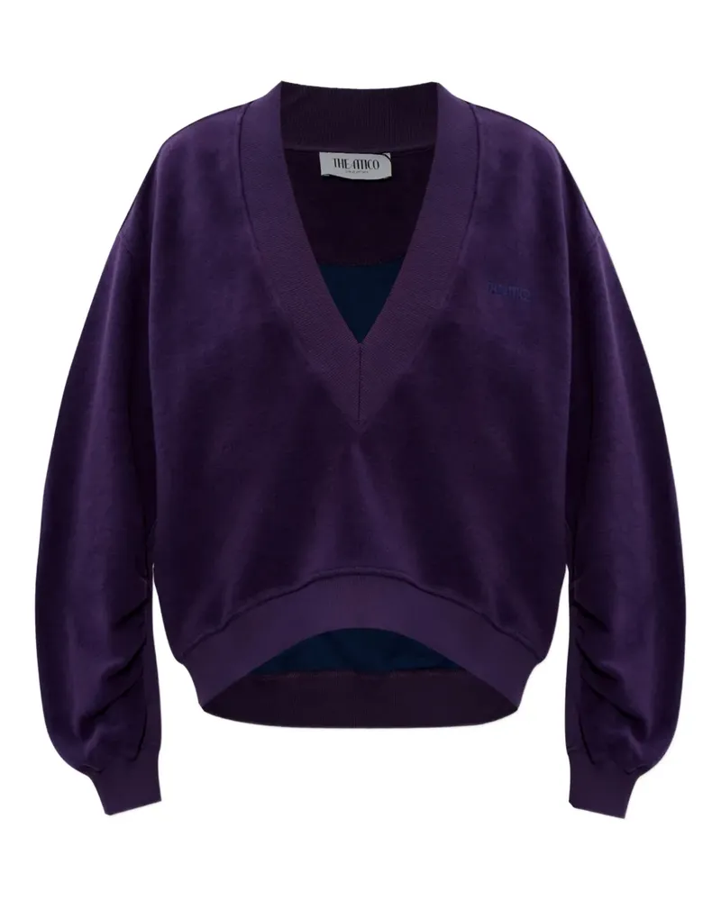 ATTICO Sweatshirt mit V-Ausschnitt - Violett Violett