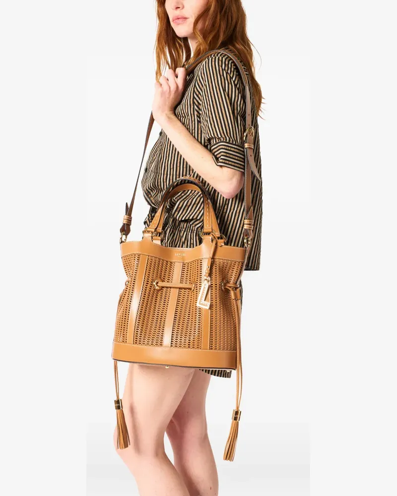 Lancel medium cut-out bucket bag - Nude Nude