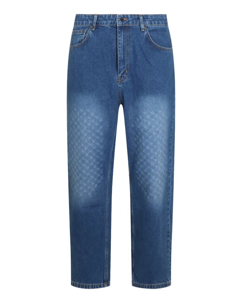 Daily Paper monogram-print loose-fit jeans - Blau Blau