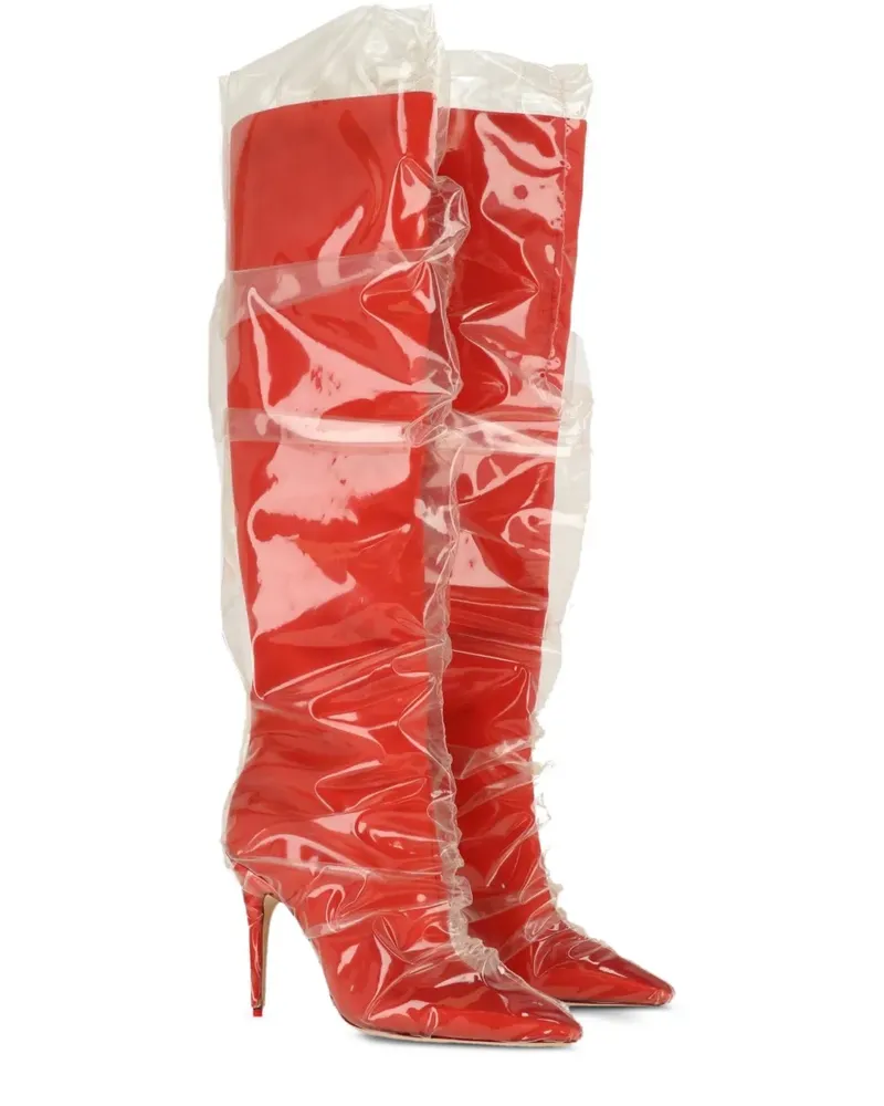 OFF-WHITE Stiefel mit Plastik-Overlay - Rot Rot