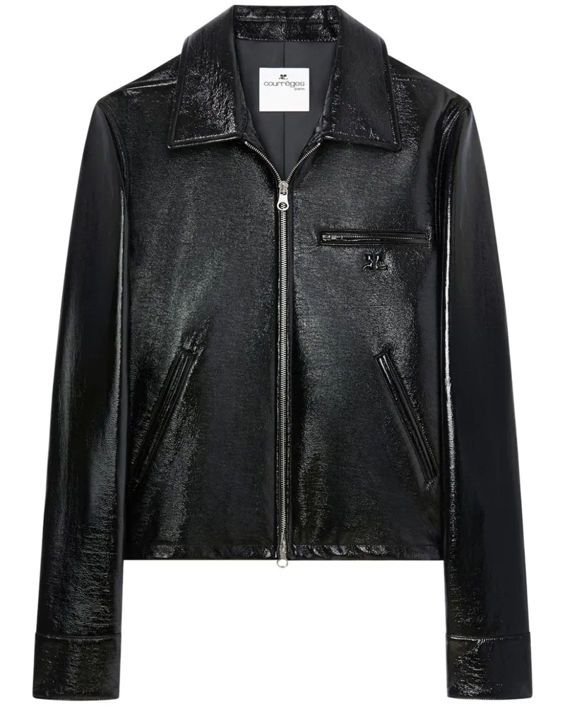 Courrèges Jacke aus Vinyl - Schwarz Schwarz