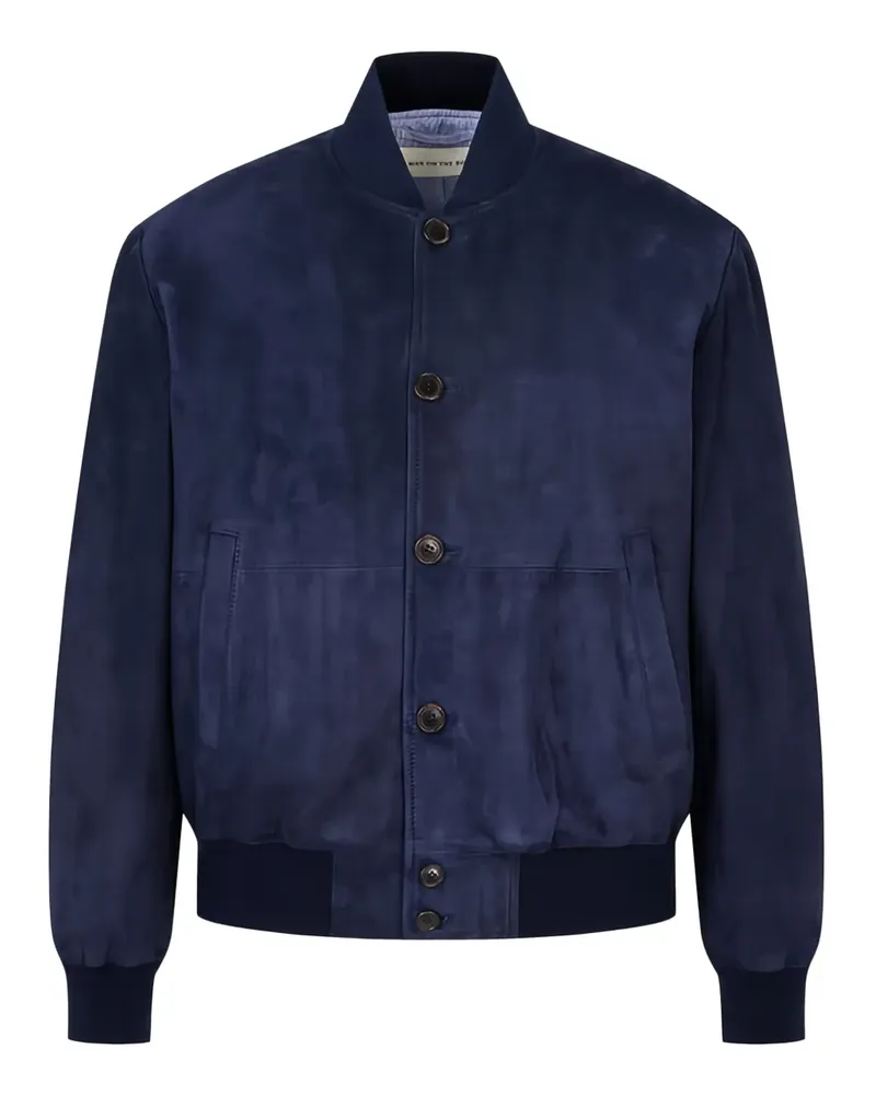 ManOnTheBoon Bomberjacke aus Wildleder - Blau Blau