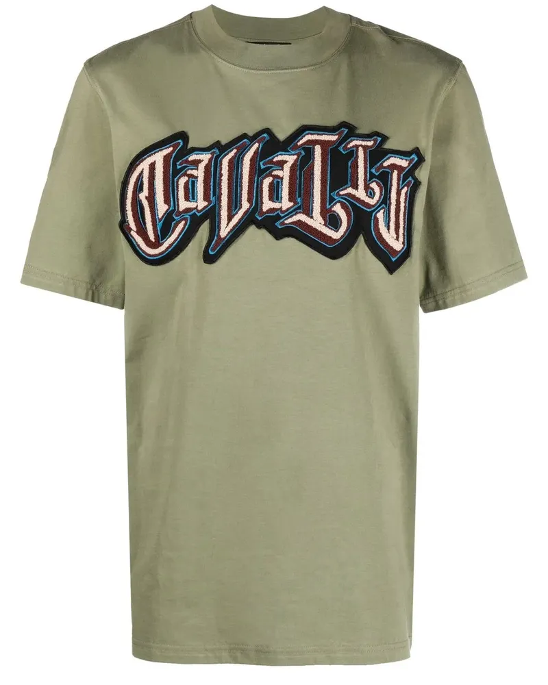 Roberto Cavalli T-Shirt mit Logo-Print - Grün Grün