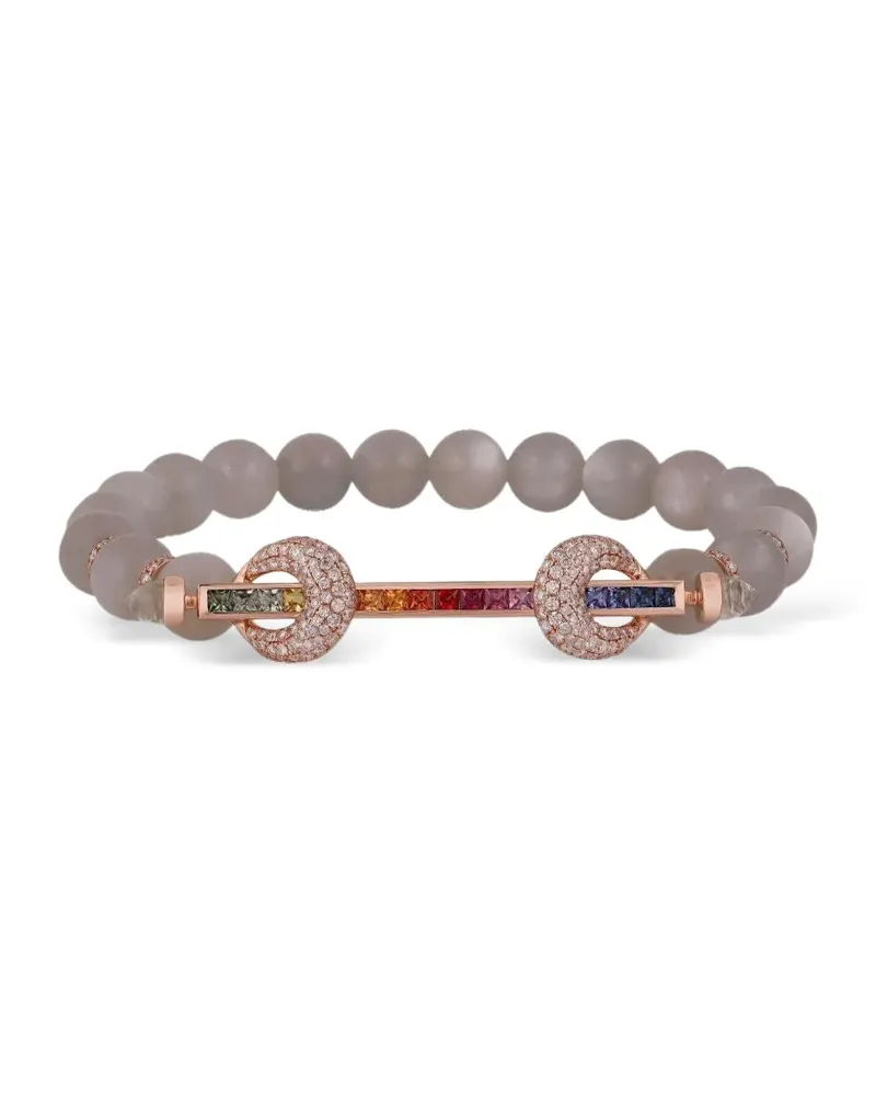 Ananya Chakra Rotgoldarmband mit Steinen - Rosa Rosa