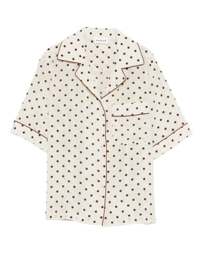 P.A.R.O.S.H. P.A.R.O H. Sbillo Hemd mit Polka Dots - Nude Nude
