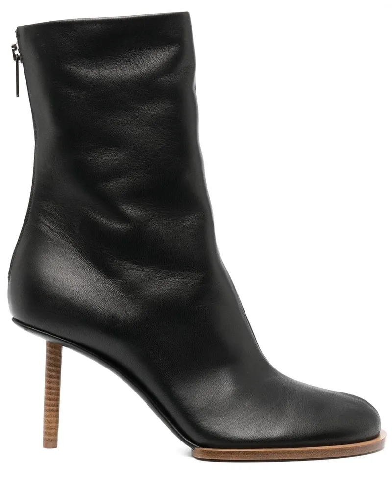 Jacquemus Les Bottines Rond Carre Stiefel 80mm - Schwarz Schwarz
