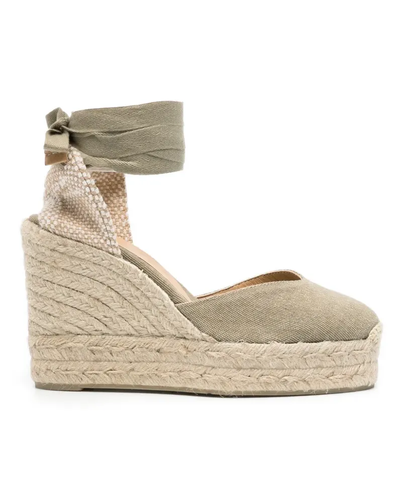 Castañer tie-fastening wedge espadrilles - Grün Grün