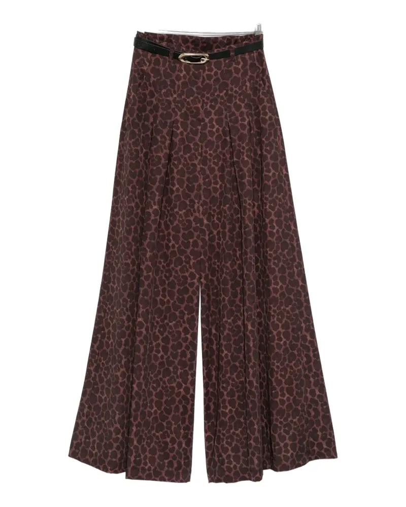 IMPERIAL leopard-print palazzo pants - Braun Braun