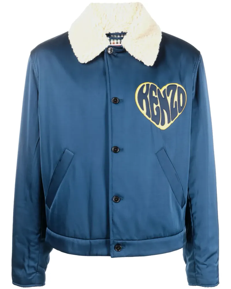 Kenzo Jacke mit Shearling-Kragen - Blau Blau