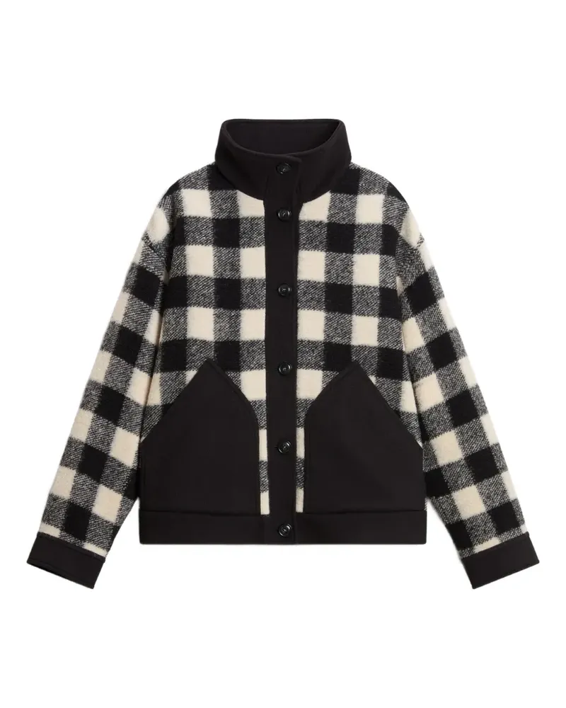 Woolrich Karierter Gentry Cardigan - Schwarz Schwarz