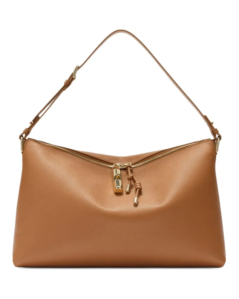 Furla Debby Schultertasche mit Anhänger - Braun Braun