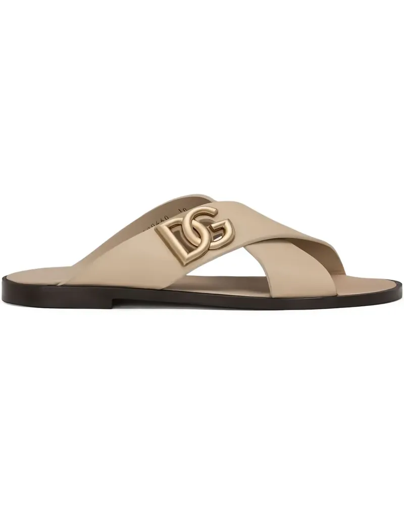 Dolce & Gabbana Sandalen mit DG - Nude Nude