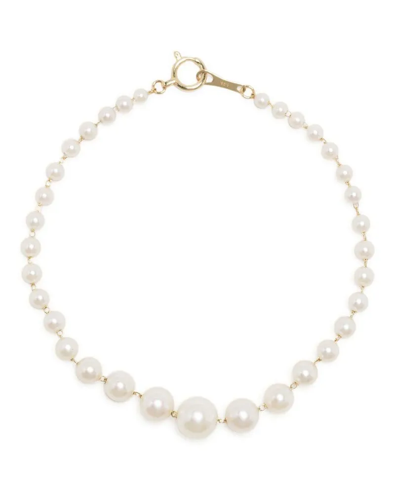 MIZUKI 14kt Gelbgoldarmband mit Perlen Gold