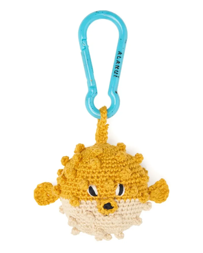 Alanui Gehäkelter Puffer Fish Schlüsselanhänger - Gelb Gelb