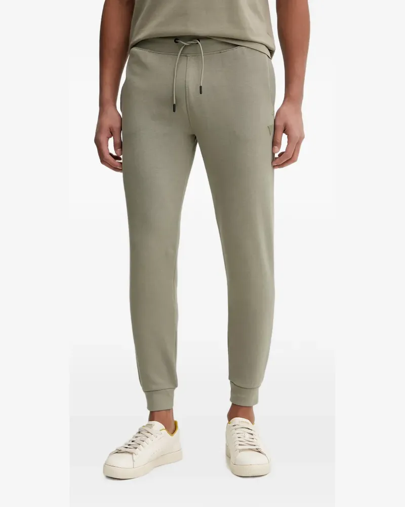 Guess logo-patch drawstring track pants - Grün Grün