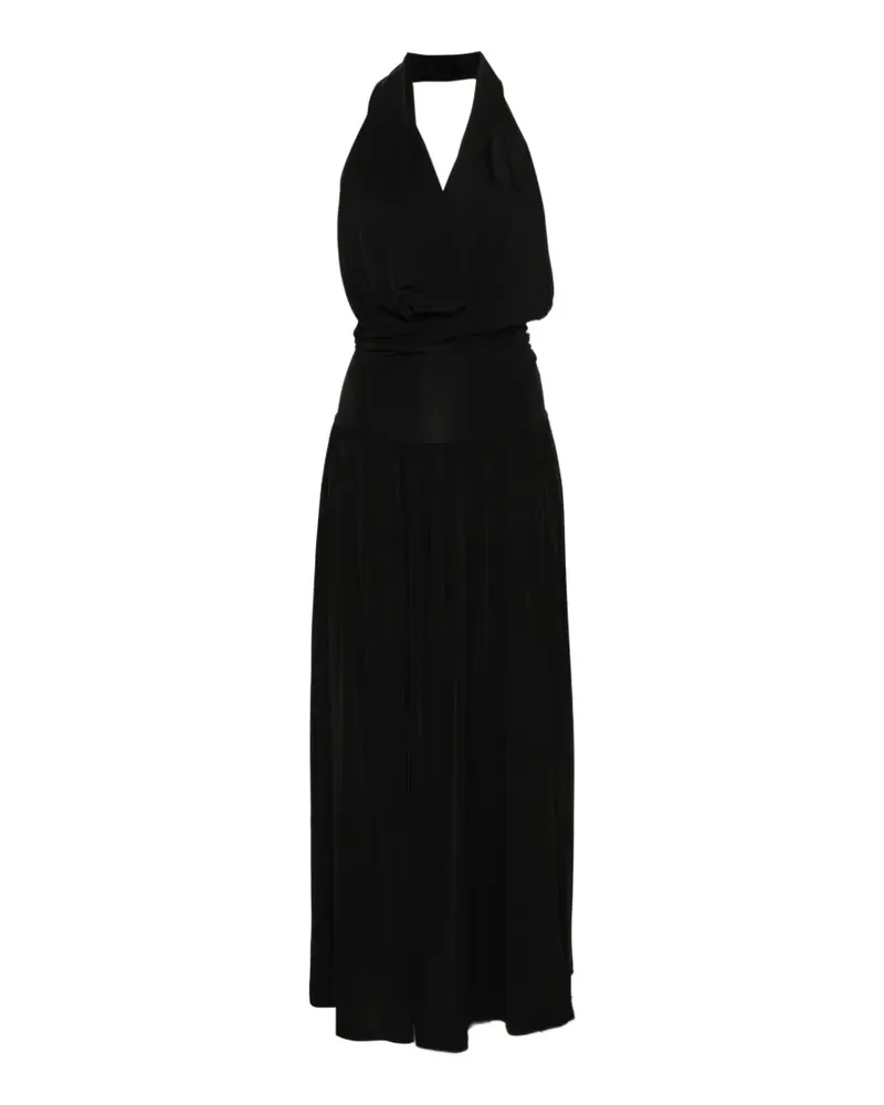 Aya Muse halterneck maxi dress - Schwarz Schwarz